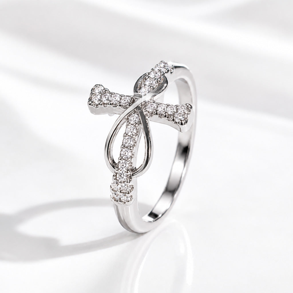 Wear Your Faith Cross Ring with Sparkling Zircon