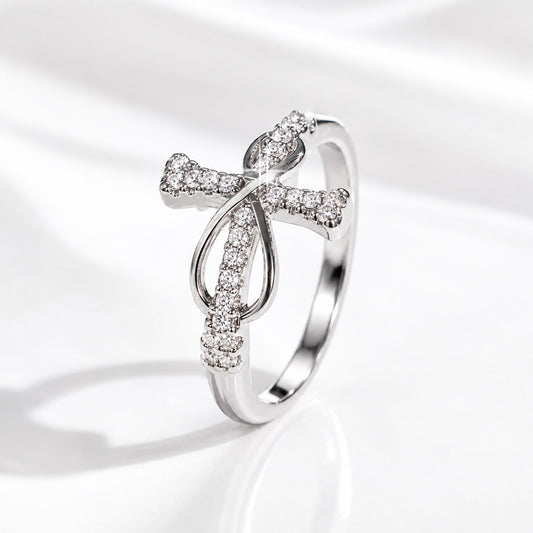 Wear Your Faith Cross Ring with Sparkling Zircon
