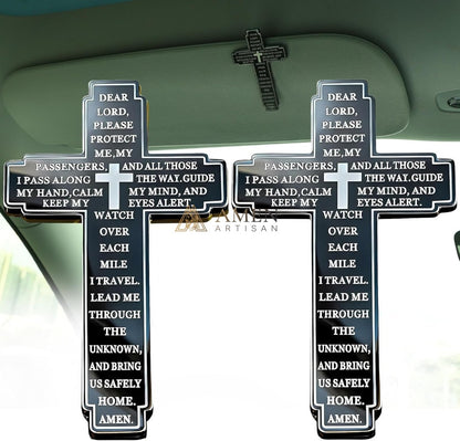Protective Cross Car Visor Clip Amen Artisan