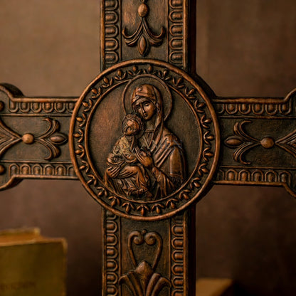 Madonna and Child Wood Carving Amen Artisan