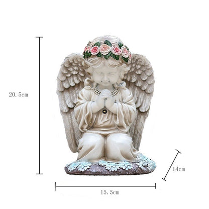 Solar Flower Fairy & Angel Garden Sculpture | Outdoor Patio Light Decor, Enchanted LED Ornament