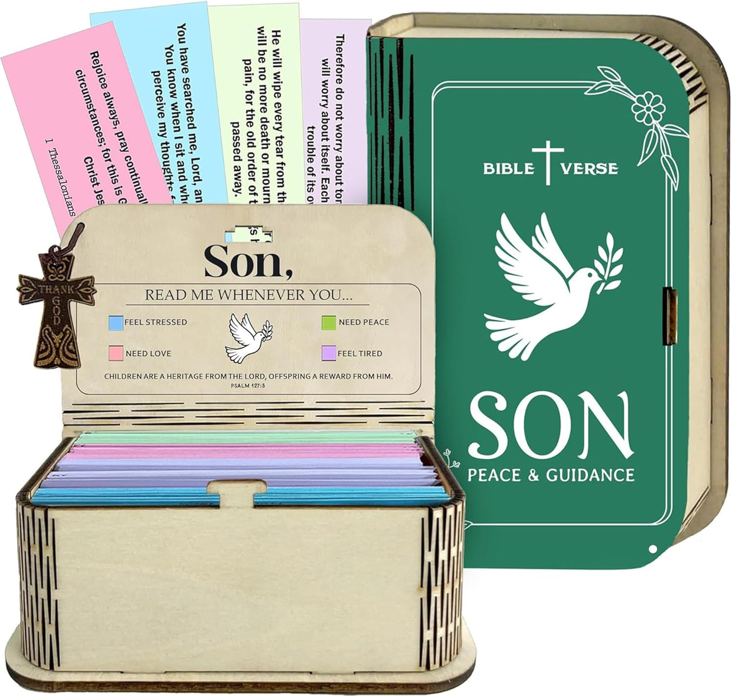 Handmade Wooden Bible Verses Box