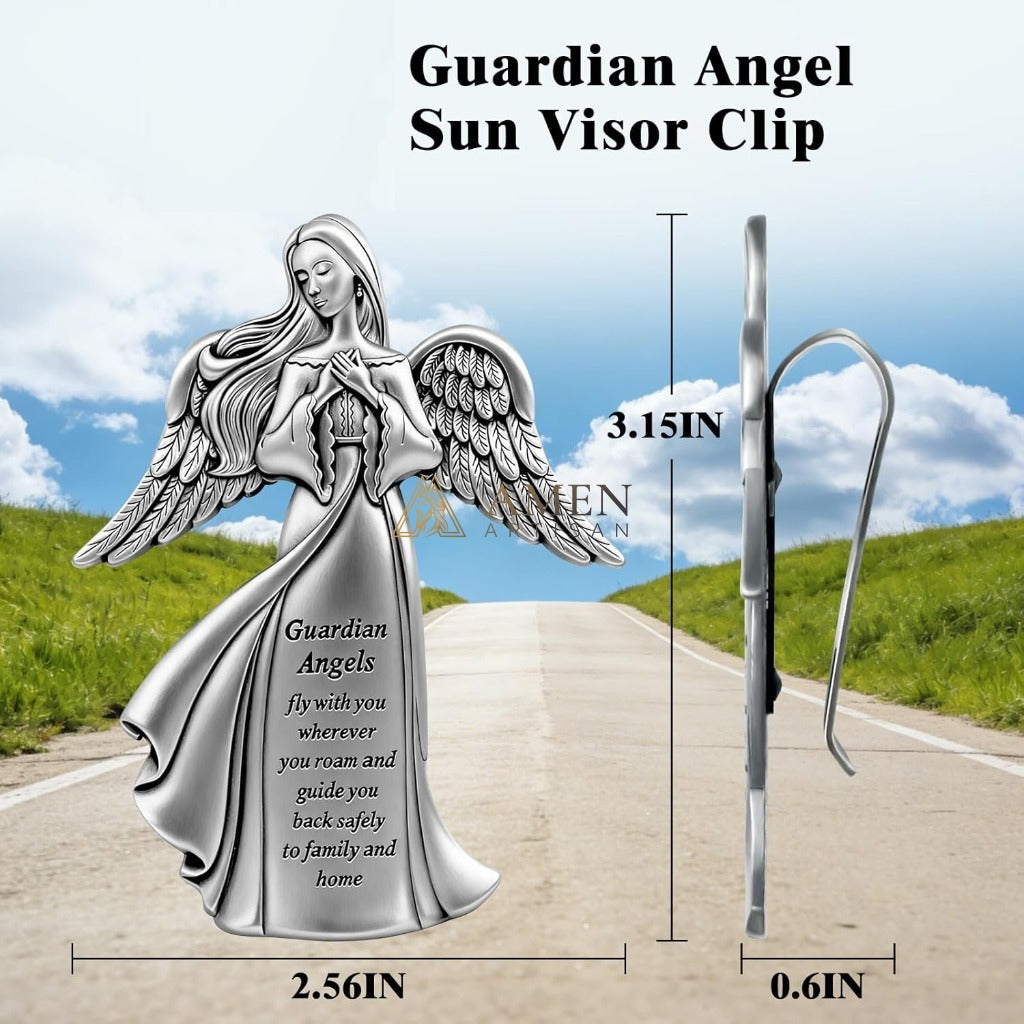Guardian Angel Car Visor Clip Amen Artisan