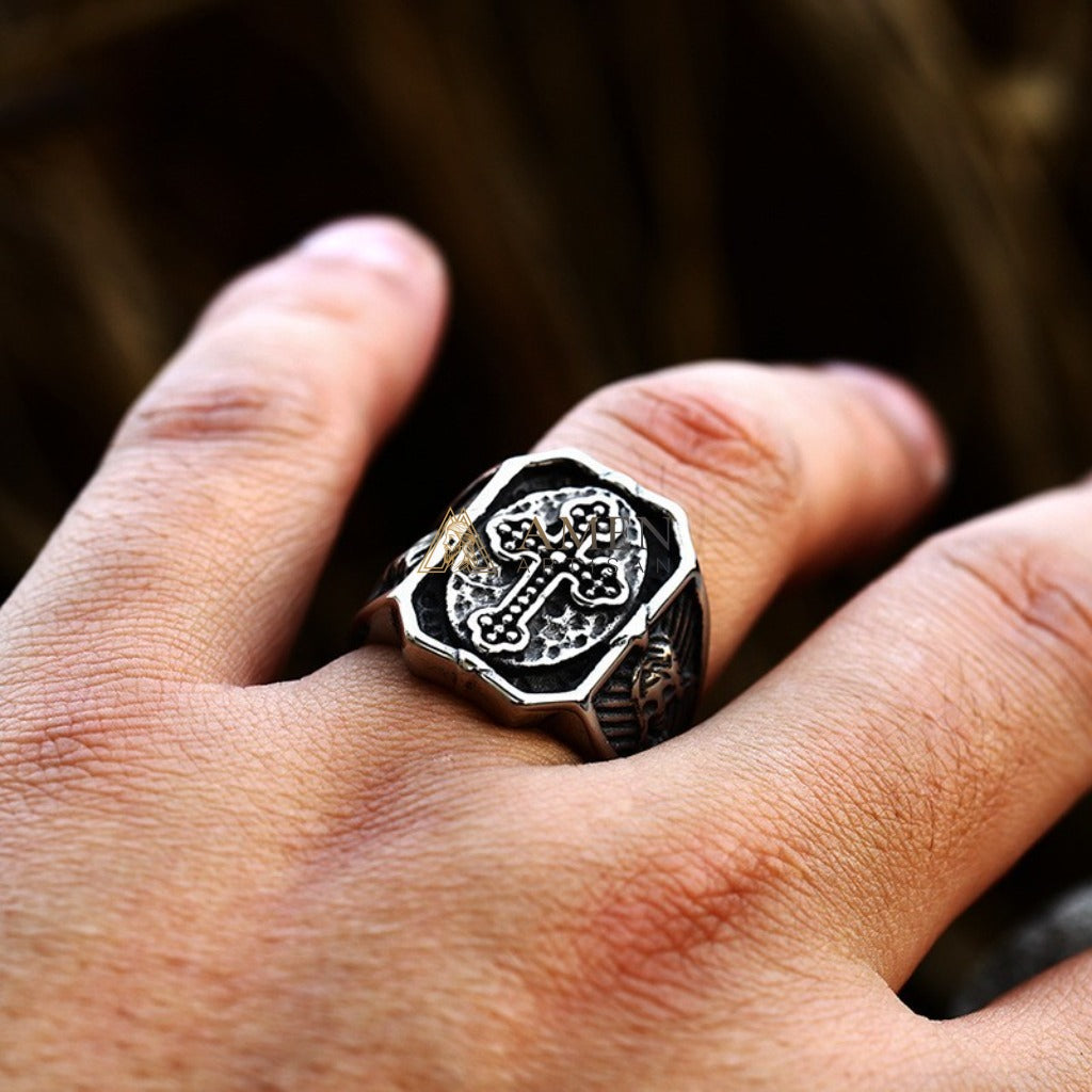 Cross Signet Ring Amen Artisan