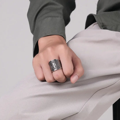 Saint Benedict Image Ring Amen Artisan